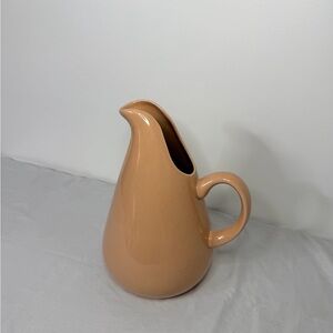 Russel Wright Oneida Coral Pink Stoneware Pitcher 11” Mid Century Modern
